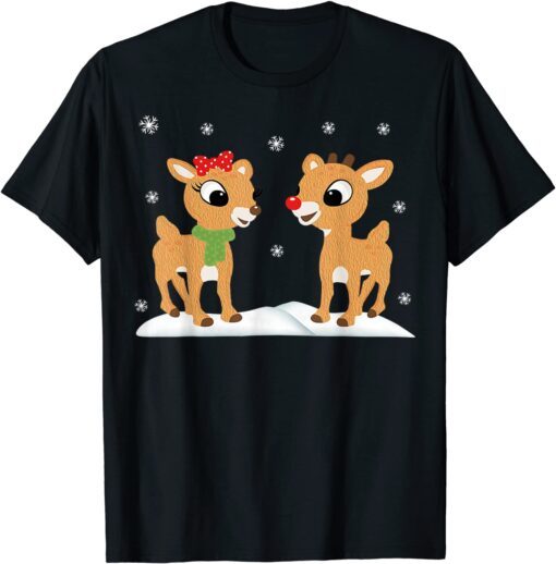 Rudolph and Clarice Christmas Reindeer Tee Shirt