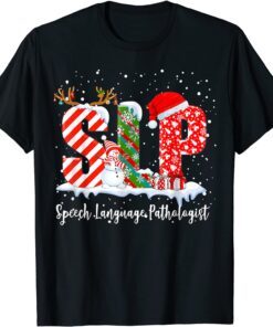 SLPA Therapist Speech Language Pathology Santa Christmas Tee Shirt