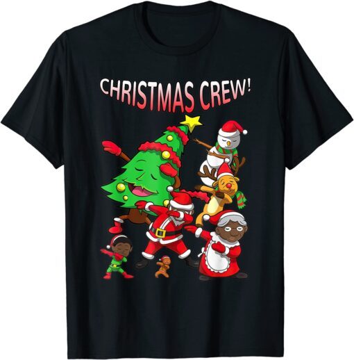 Santa Claus African American Christmas Crew T-Shirt