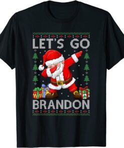 Santa Claus Let’s Go Braden Brandon Christmas Ugly Sweater Tee Shirt