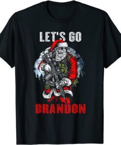 Santa Claus Let's Go Brandon Tee Shirt