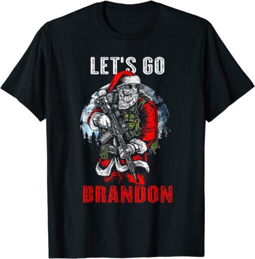 Santa Claus Let's Go Brandon Tee Shirt