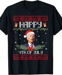 Santa Joe Biden Happy 4th Of July Ugly Sweater Tee Shirt