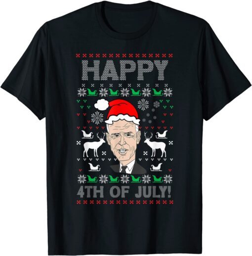 Santa Joe Biden Happy Easter Ugly Christmas Tee Shirt