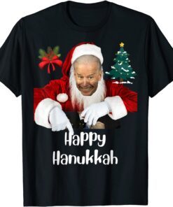 Santa Joe Biden Happy Hanukkah Christmas Tee Shirt