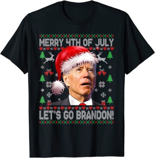 Santa Joe Biden Merry 4th of July Let’s Go Branson Brandon Tee Shirt