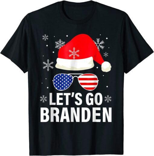 Santa Let's Go 2024 Go Branden Brandon hristmas Hat Tee Shirt