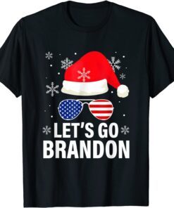 Santa Let's Go 2024 Go Brandon Christmas Hat Tee Shirt