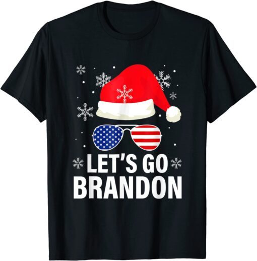 Santa Let's Go 2024 Go Brandon Christmas Hat Tee Shirt