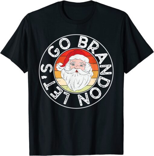 Santa Let's Go Brandon Christmas Tee Shirt