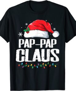 Santa Pap-Pap Claus Christmas Matching Family Tee Shirt