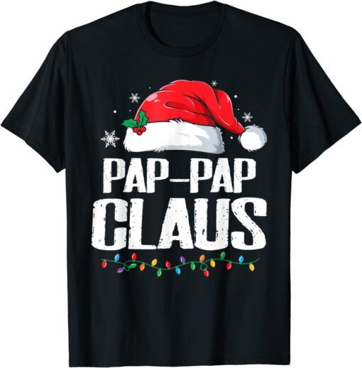 Santa Pap-Pap Claus Christmas Matching Family Tee Shirt