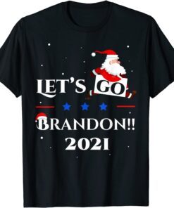 Santa Run Lets go Branson Brandon Conservative Anti Liberal Tee Shirt