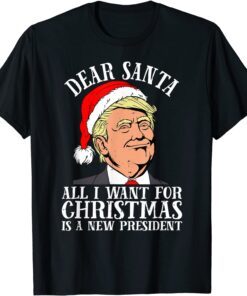 Santa Trump All I Want For Christmas Is A New President Tee Shirt