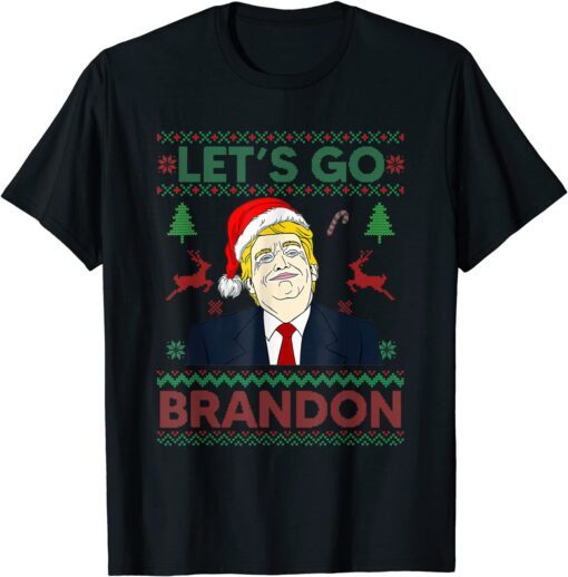 Santa Trump Let's Go Brandon Ugly Christmas Classic T-ShirtSanta Trump Let's Go Brandon Ugly Christmas Classic T-Shirt