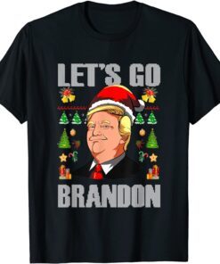 Santa Trump Let's Go Branson Brandon Anti Liberal Xmas Tee Shirt