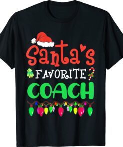 Santa's Favorite Coach Christmas Santa Claus Tee Shirt