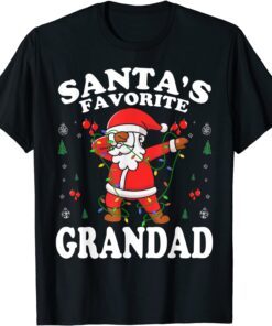 Santa’s Favorite GRANDAD Christmas Xmas Tee Shirt