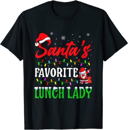 Santas Favorite Lunch Lady Christmas Matching Pajama Classic Shirt