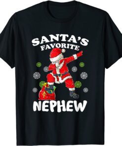 Santa’s Favorite NEPHEW Dabbing Santa Christmas Xmas Tee Shirt