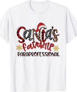 Santa's Favorite Paraprofessional Squad Para Crew Xmas Tee Shirt