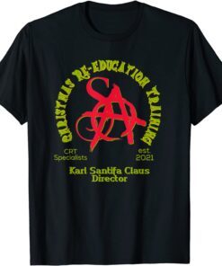 Santifa Claus Santifa Klaus Christmas Anti Marx Socialism Tee Shirt