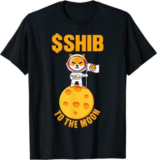 Shiba Inu Coin Tee To The Moon Shib Cryptocurrency Tee Shirt