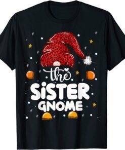 Sister Gnome Leopard Family Matching Christmas Party Pajama Tee Shirt