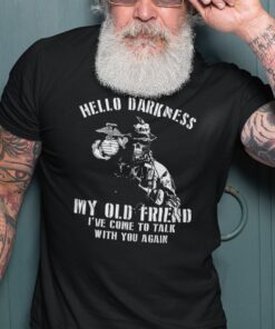 Skull Hello Darkness My Old Friend Tee Shirt