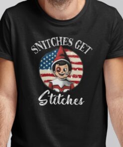 Snitches Get Stitches American Flag Shirt