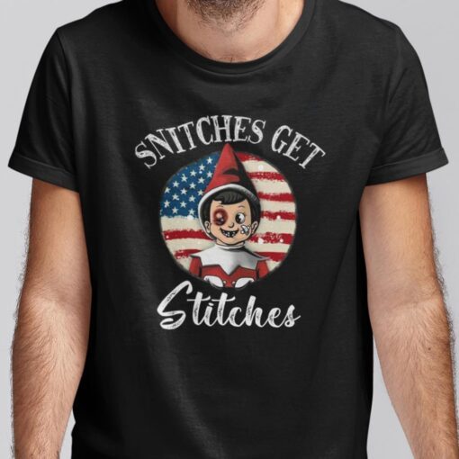 Snitches Get Stitches American Flag Shirt