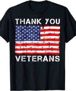 Thank You Veterans Veteran Day Us Flag Tee Shirt