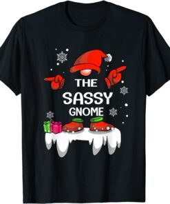 The Sassy Gnome Matching Family Christmas Pajamas Costume Tee Shirt