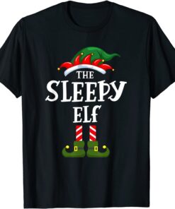 The Sleepy ELF Christmas Pajama Family Macthing Group Tee Shirt