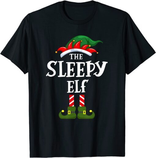 The Sleepy ELF Christmas Pajama Family Macthing Group Tee Shirt