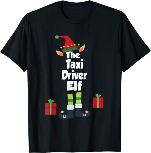 The Taxi Driver Elf Family Matching Christmas Pajama Tee Shirt