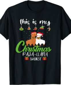 This Is My Christmas Paja-Llama, llama couple Tee Shirt