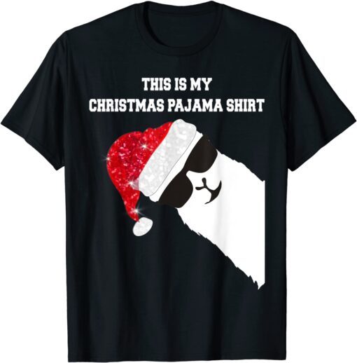 This Is My Christmas Pajama Alpaca Llama Xmas Tee Shirt