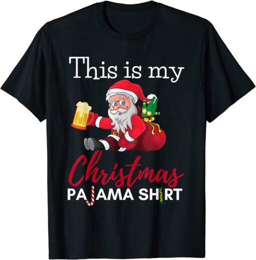 This Is My Christmas Pajama Beer Drinking Santa Classic ShirtThis Is My Christmas Pajama Beer Drinking Santa Classic Shirt