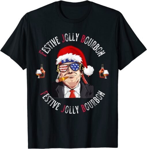 This Is My Christmas Pajama Festive Jolly Bourbon Drinking Tee Shirt