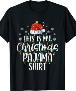 This Is My Christmas Pajama Funny Xmas Lights Christmas Tree Tee Shirt