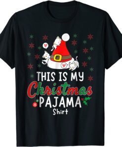 This Is My Christmas Pajama Xmas Cats Holiday Tee Shirt