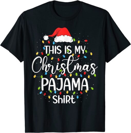 This Is My Christmas Pajama Xmas Lights Holiday Shirt