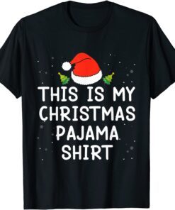 This Is My Christmas Pajama Xmas Tree Lights Matching Family Tee Shirt