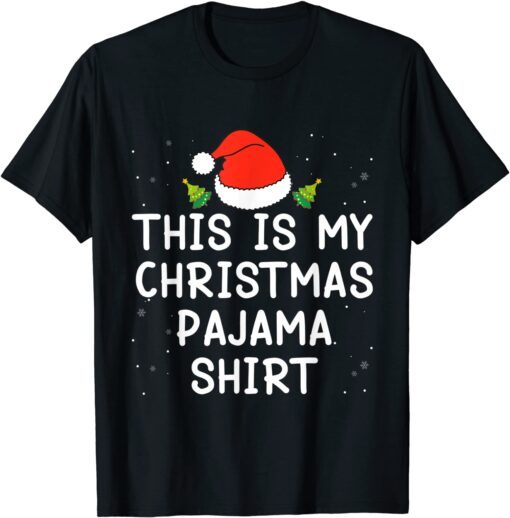 This Is My Christmas Pajama Xmas Tree Lights Matching Family Tee Shirt