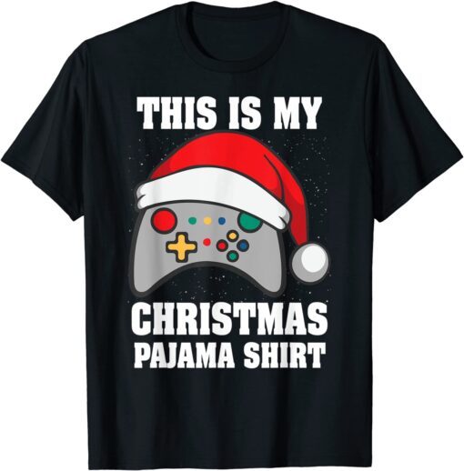 This Is My Christmas Pajamas Santa Video Gamer Tee Shirt