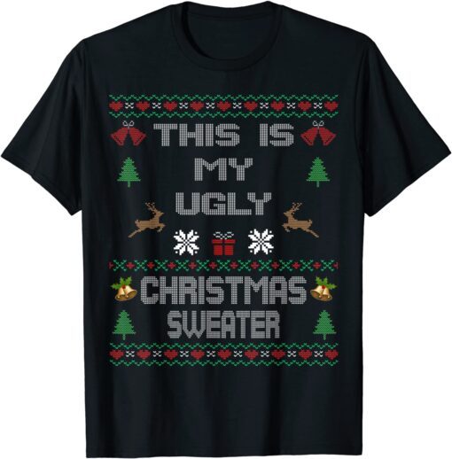 This Is My Ugly Christmas In July Sweater Tee Shirt