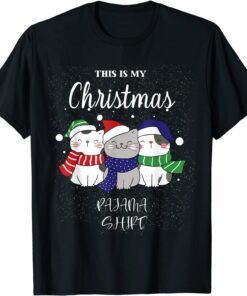 This is My Christmas Pajama Cats Tee Shirt