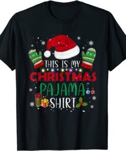 This is My Christmas Pajama Stocking Hat Santa Family Xmas Tee Shirt