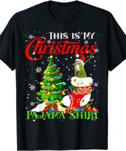 This is My Xmas Pajama Shirt Quaker Parrot In Xmas Sock Tee Shirt